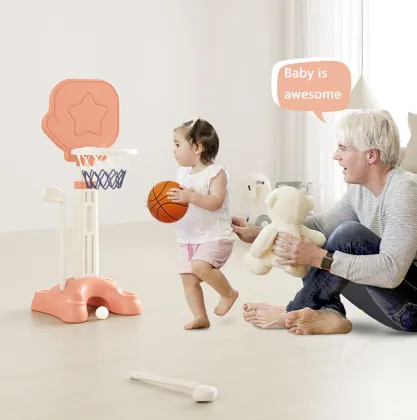 2021 HobbyTree New Design: Adjustable Plastic Baby Toy Basketball Stand for Home