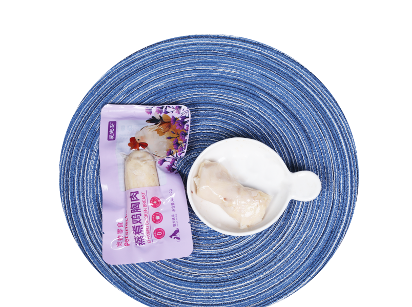 Linguei de gato de peito de frango com vendas quente no vapor