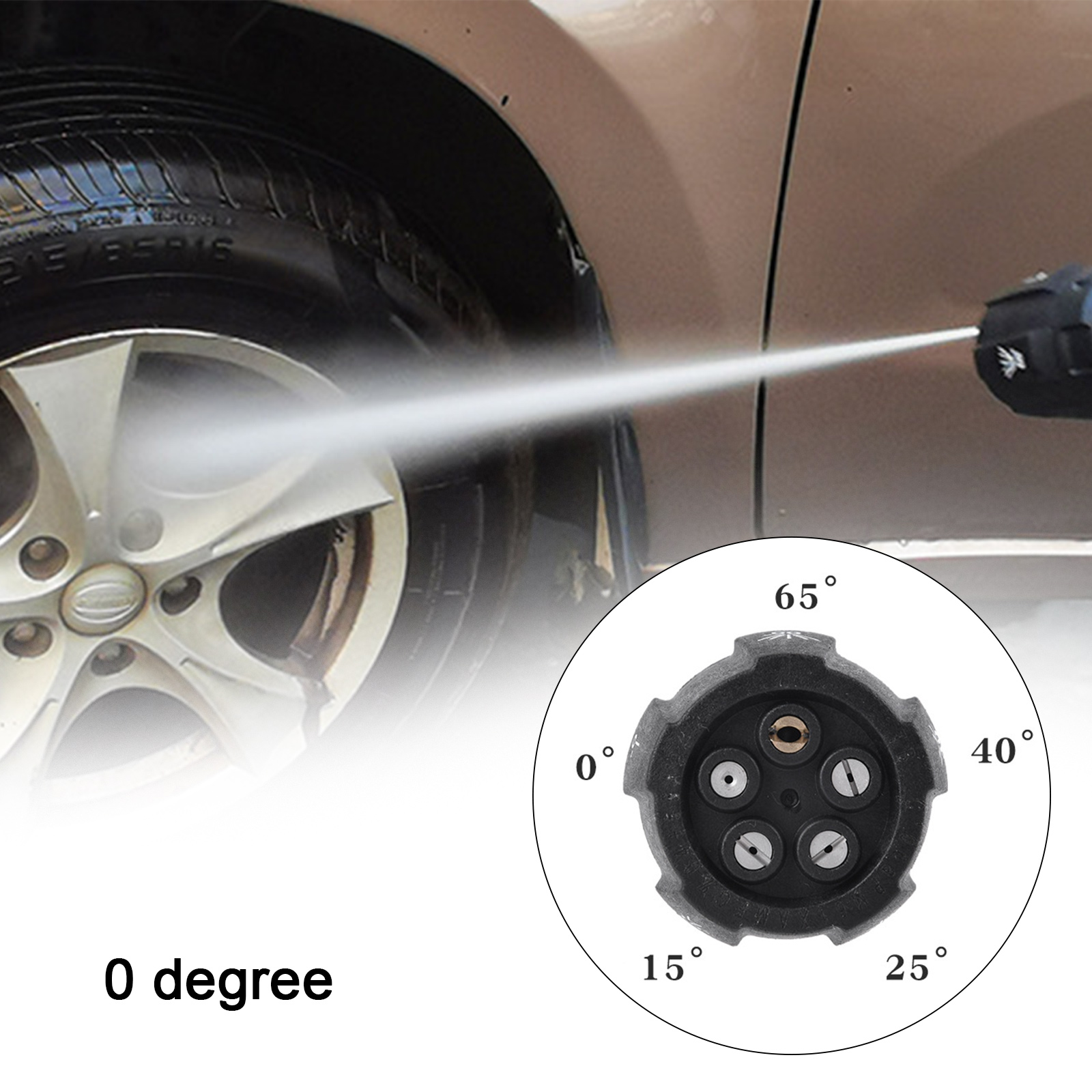 Heiße 5 in 1 Düse in einem Stück G1/4 männliche Hochdruckunterdrückung 0 15 25 40 65 Düse Schnelle adaptar Auto Waschmaschine Waffe verbinden