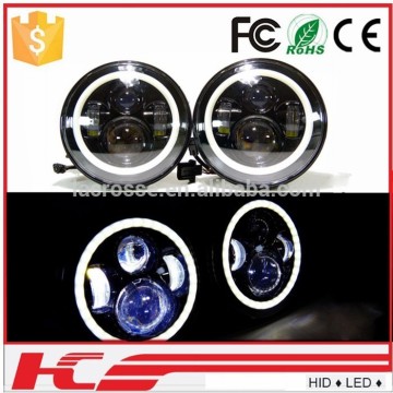 LED Headlights With Angle Eyes For Jeep Wrangler