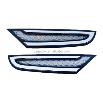White Amber 24V LED Daytime Running Lights for Mercedes Benz Actros MP3 Truck