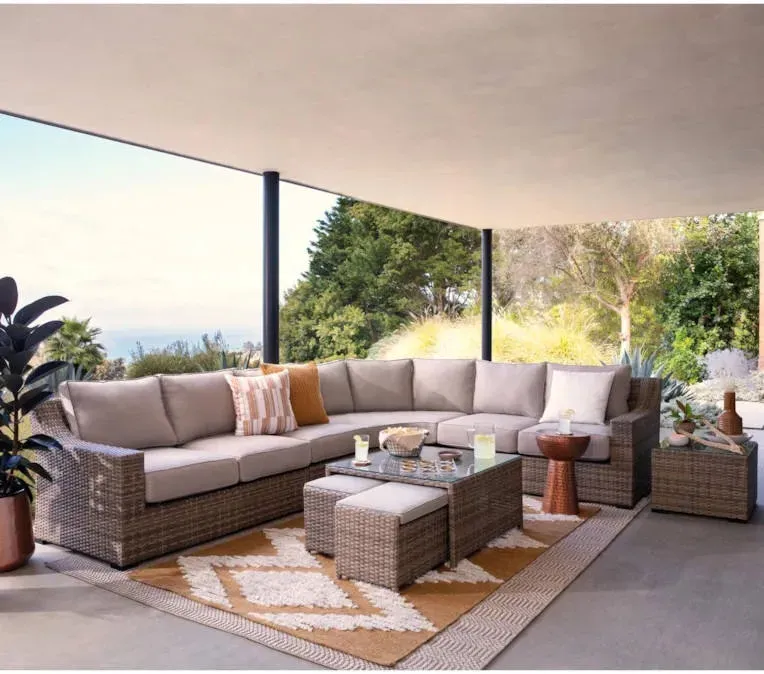High-End Modern Outdoor Waterproof Wicker Sofa Set