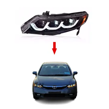 XT Upgrade LED Daytime Running Lights for Honda 8th Gen Civic 2006-2011 Headlight Assembly