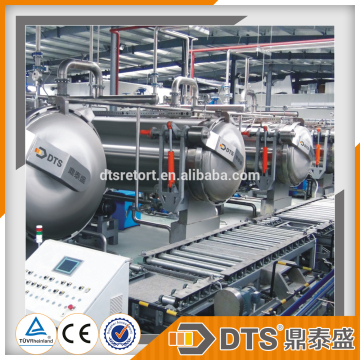 Horizontal continuous sterilization line/retort/sterilizer
