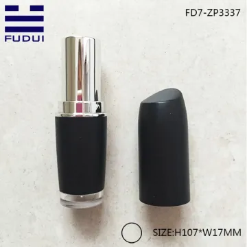 Custom black empty eco-friendly makeup lipstick tube