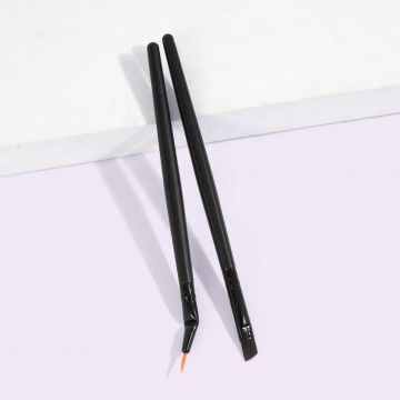 Black 2-Piece Eyeshadow & Eyeliner Brush Set
