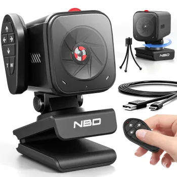 High-Definition Webcams with Remote Control Autofocus, Cover Slider, and Low Light Correction for Laptop