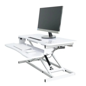 Height Adjustable Standing Desk Sit to Stand Gas Spring Riser Converter Laptop Desk Tabletop Workstation fits Dual Monitor