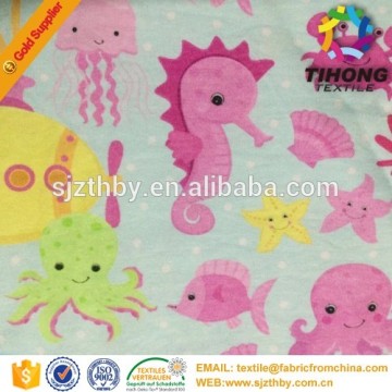 baby printed flannel fabric 100% cotton