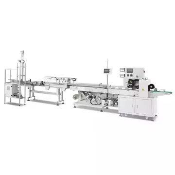 Automatic Paper Cup Fork Disposable Plastic Cutlery Napkin Paper Flow Packaging Manufacturing Machine