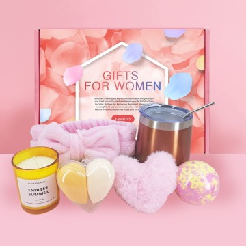 Bomei Groothandel Privélabel Luxe Valentijnsdag Candle Cup Bath Bomb Set