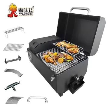 2024 hot Wood Pellet BBQ stainless steel grill smoker pellet burner Barbecue outdoor Portable bbq grills