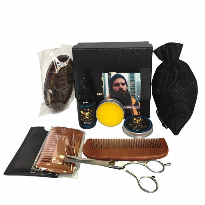 7 peça definida o melhor kit de crescimento de barba masculina