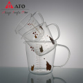 Transparent milk juice mug glass cup drinking set