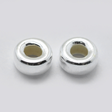 Search Engine Title: Pandahall 8mm Rondelle 925 Sterling Silver Spacer Beads - Jewelry Crafting Supplies