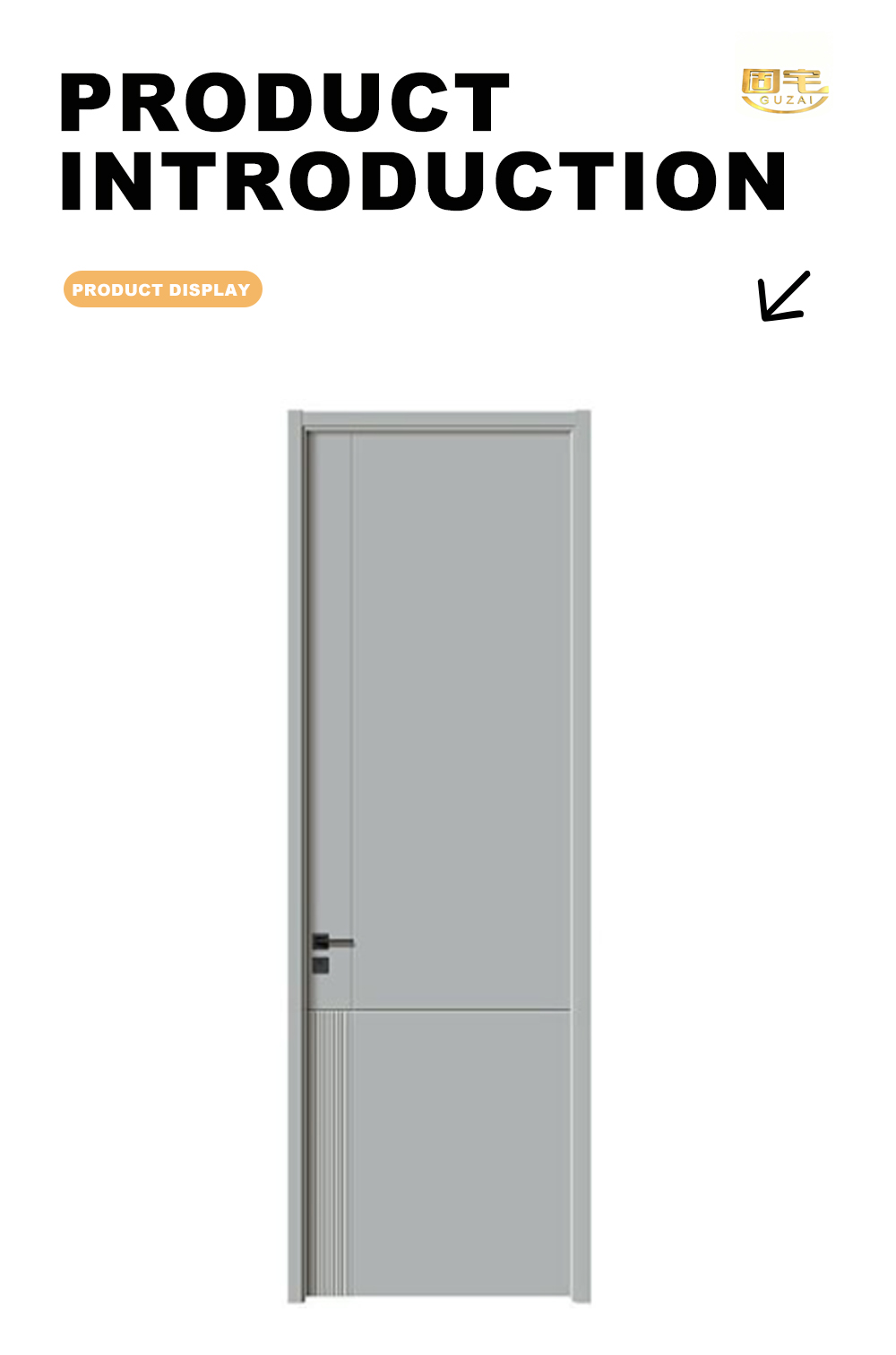Minimal Bottom Fluted Bedroom Door X