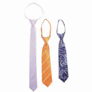 Zipper ties, made of poly jacquard, classic design