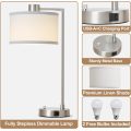 Fully Adjustable USB Port Nightstand Lamp for Office