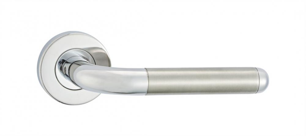 Stainless steel door handles with key plates