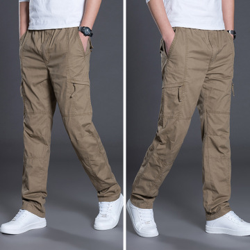 High Quality Plus Size Men's Casual Thin Straight Leg Cargo Pants