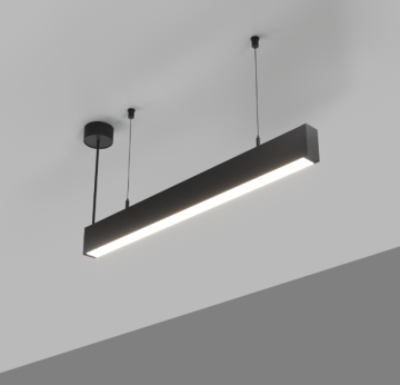 ETL Certified Aluminum LED Profile Light - 60W, Flicker-Free with No Dark Areas for Office Lighting