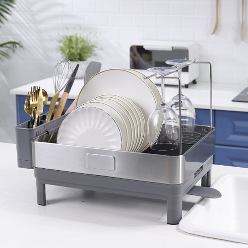 Iron Wire Dish Rack Hot Selling Dish Drying Rack For Kitchen Counter Factory