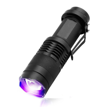 Mini UV Lantern: A Versatile 365nm & 395nm Ultraviolet Lamp with Zoom, Marker Function, Flashlight & Clip for Inspection and Entertainment