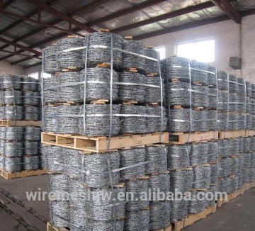 Plastic Bundle Hot Dipped Galvanized Barbed Wire With Four Ends Barb