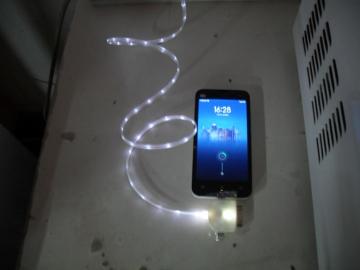3 in 1 USB Visible Lighting Cable LED for All Cell Phone
