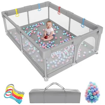 2024 Upgrade Thicken Playard: A Safe and Educational Foldable Baby Playpen