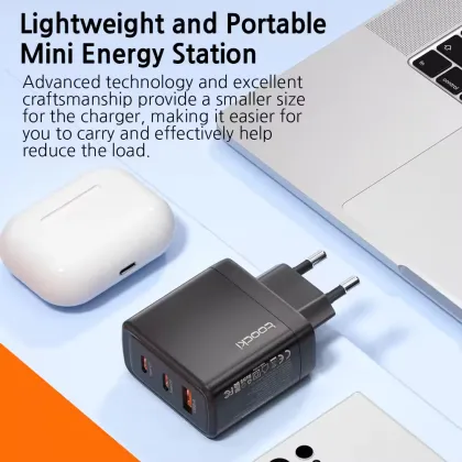 Toocki 65W Super Fast Charging Smart Plug Travel Adapter