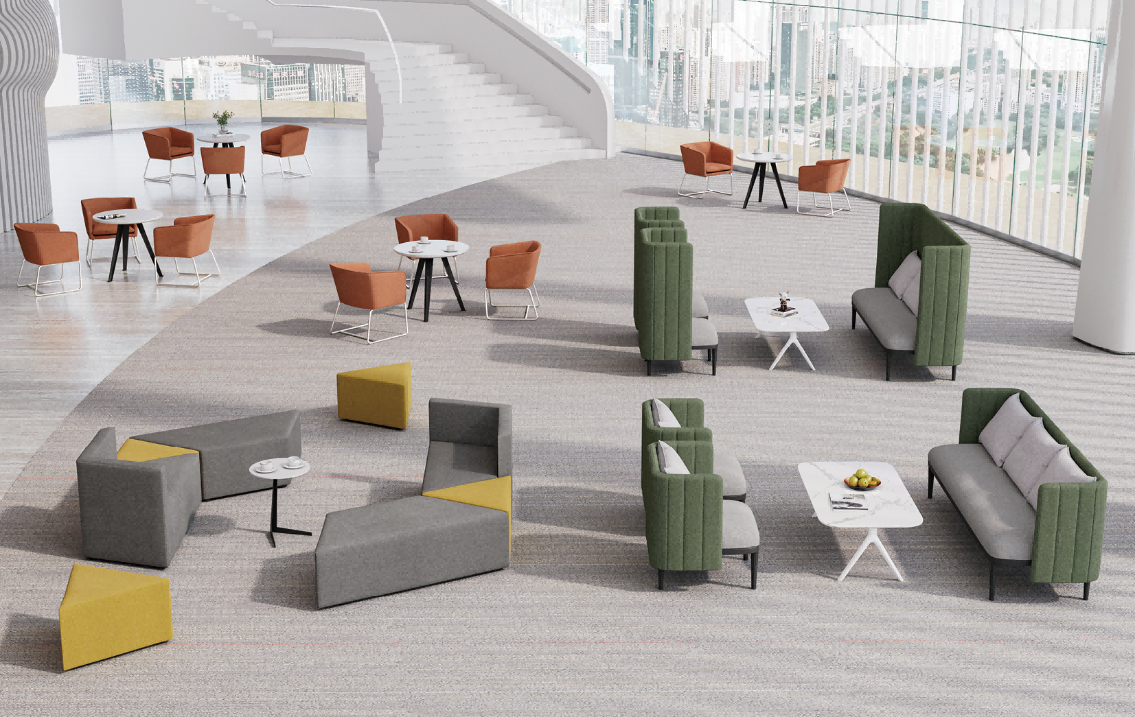 Office Furniture Commercial Modern Reception Sofa Office Couch Leather Office Sofa Set Furniture