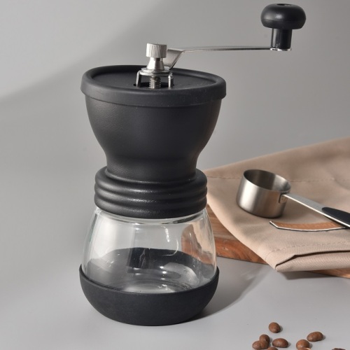 Moedor de feijão de café manual com núcleo cônico ajustável