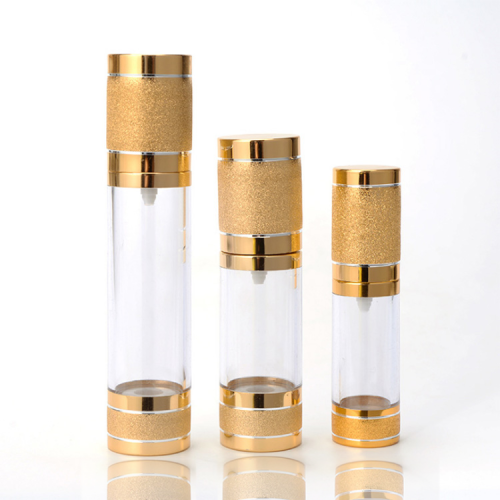 Gold Lotion Bottle Plastic Luxury gold airless lotion pump bottle Factory