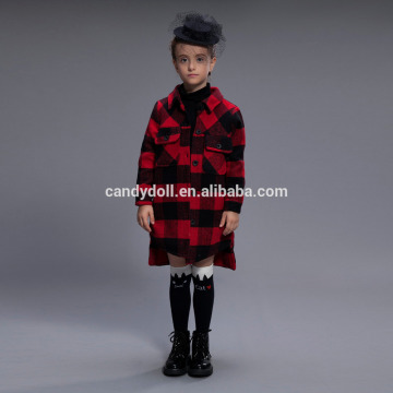 Western Designer Plaid Shirts Style Coat Promotional Casual Coat For Girls