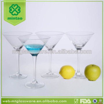 12oz MARTINI GLASS WITH 4 KINDS OF CUT