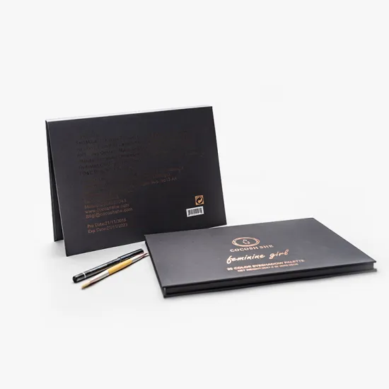 Black Printing Women Eyeshadow Pallets Paper Packaging Box