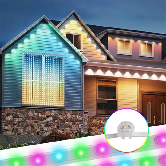 Smart WiFi Control Christmas Lighting 20MM DC12V 0.4W IP67 LED Pixel Eave Strip Light