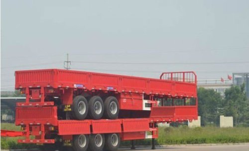 3-Axle Side Wall Semi Trailer for Bulk Cargo and MID/Heavy Duty