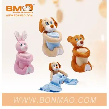 Baby Sheet with Plush Toy Hugging Soft Toys Standing Stuffed Animals