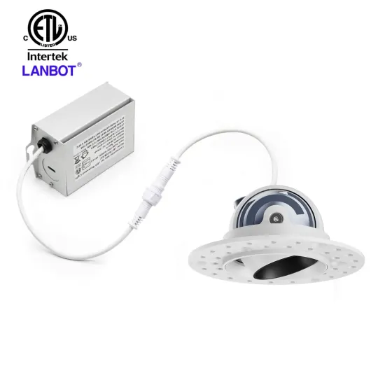 ETL Listed Glare-Free Gimbal LED Downlight: 1050LM, 20W, Adjustable with Junction Box & COB Dimmable Ceiling Recessed Downlights