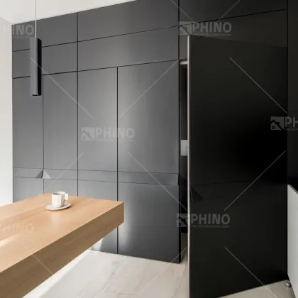 Hidden Door Modern Solid Wooden Grained Flush Design Invisible Door with Invisible Hinge