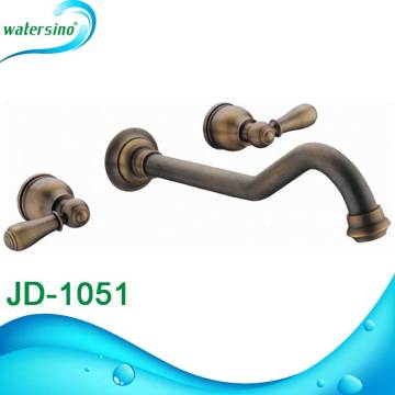 JD-1051 UPC antique brass garden faucet 3holes Wall mounted basin faucet