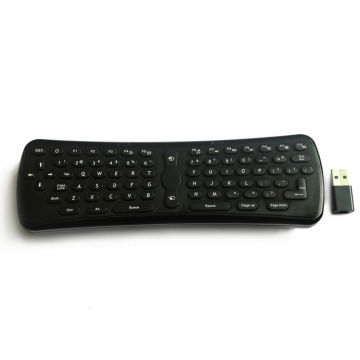 2.4g Wireless Fly Keyboard , Black Or White Desktop Computer Spare Built - In Fly Air Mous