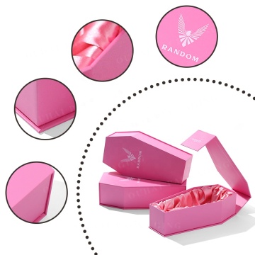 Halloween Nuts & Kernels Gift Boxes - Coffin Shape Packaging with Satin Insert