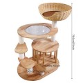 Modern Design Eco-Friendly Luxury Wooden Cat Tree Tower Indoor Multi-Level Activity Furniture with Carton Packaging