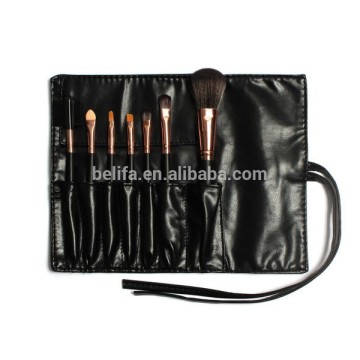Belifa 7pc makeup brushes set with black roll case