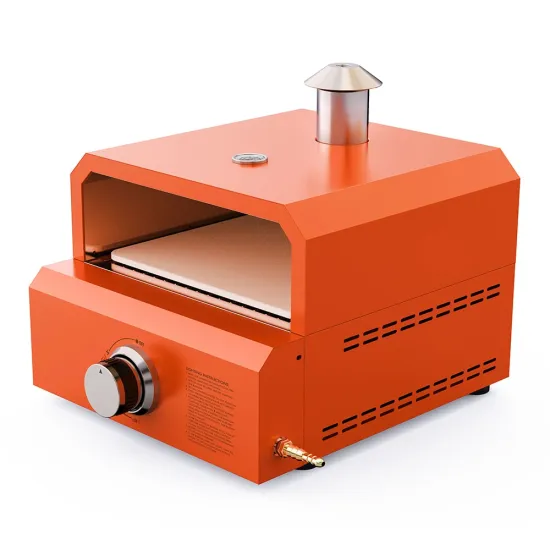 Esun Outdoor Gas Pizza Oven with Cooking Grill in Orange Color Manufacturer Direct