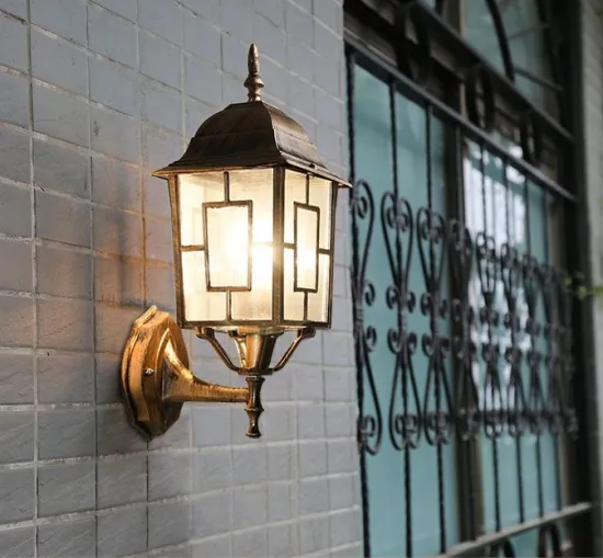 Factory Sale Antique Waterproof Aluminum Wall Outdoor LED Garden Lamp