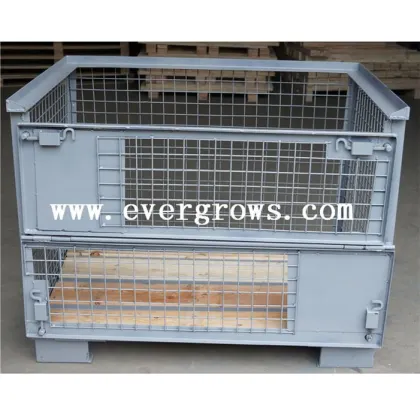 Stackable Industrial Steel Folding Turnover Pallet Box